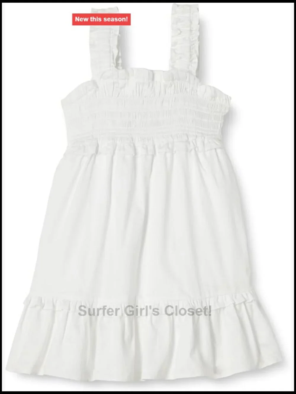 Girls 100% Cotton Smocked Tank Dress